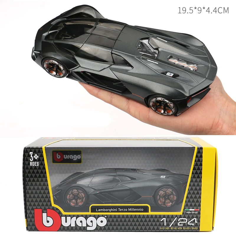 Bburago 1:24 Lamborghini Terzo Millennio čiernej zliatiny auto model simulácie auto dekorácie kolekcie darček hračka lejacích model