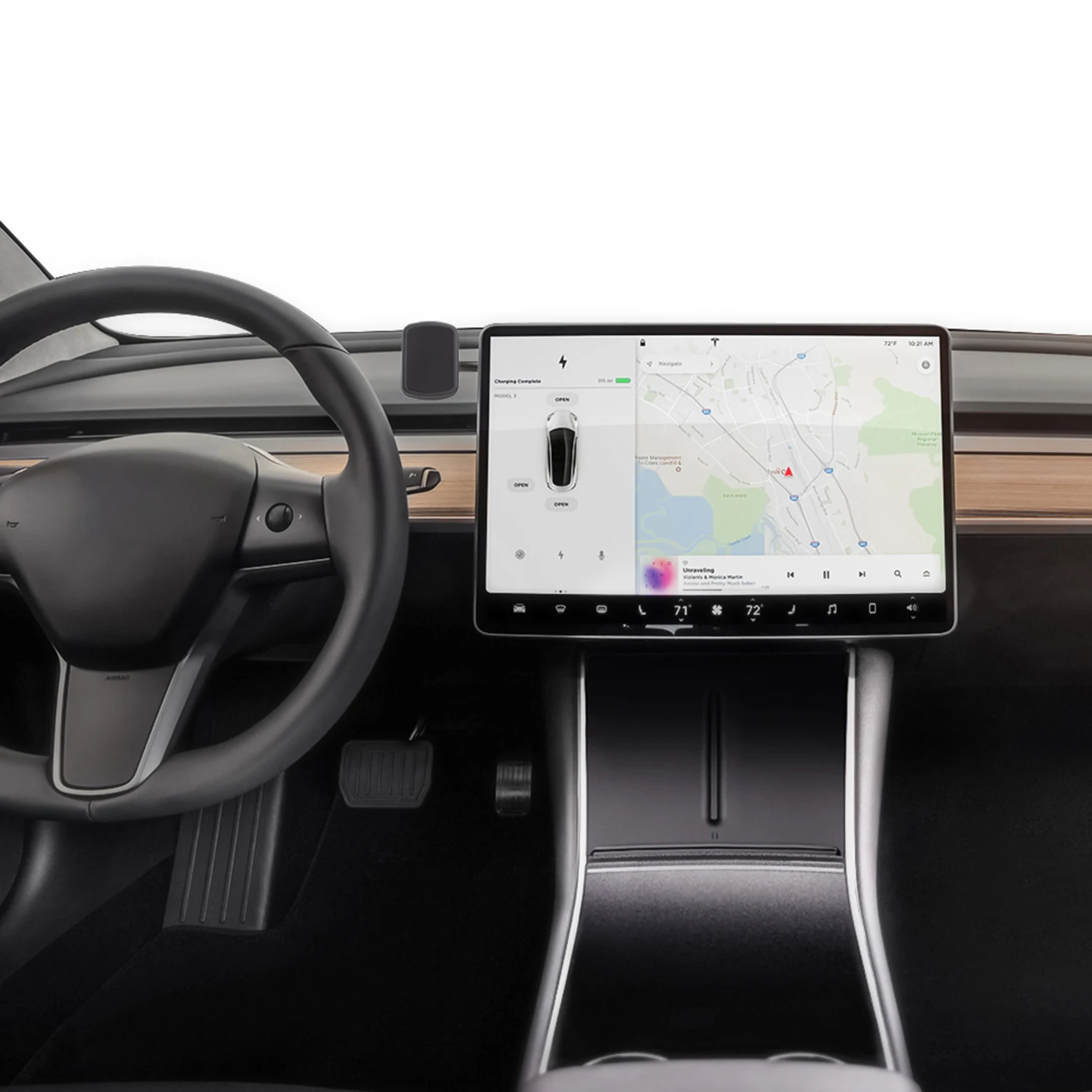 Bezdrôtové Nabíjanie Pad pre Tesla Model 3 Prispôsobené Nabíjačka Telefónu Pad Panel Držiaka Telefónu Pad Auto Príslušenstvo