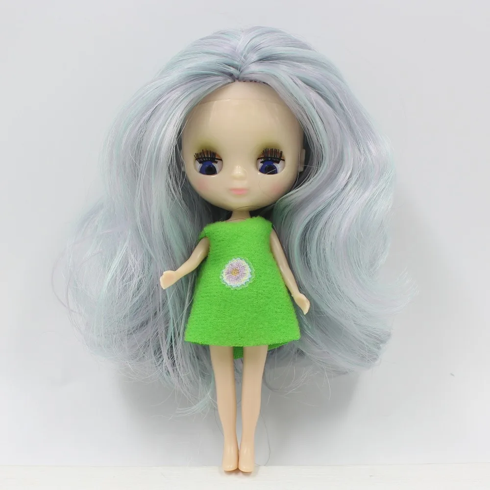 Blyth mini bábiky hračky 10 CM nahé bábika farebné dlhé vlasy