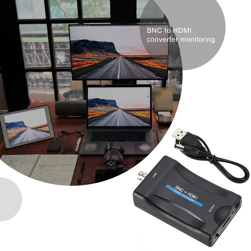 Bnc-Hdmi Prevodník Monitor s Hdmi Displej s Vysokým Rozlíšením 1080P/720P Bezstratový Prevod Video Converter