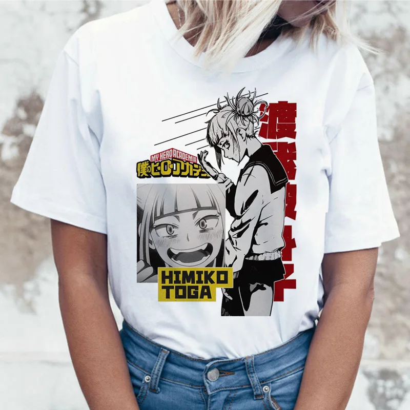 Boku č hrdina akademickej obce tričko tee tričko Himiko no toga senpai waifu ženy ženy Tričko Karikatúra Tlače harajuku 90. rokoch t-shirt