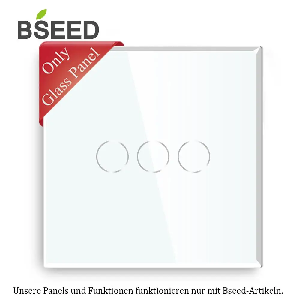 BSEED Normy EÚ 86mm Jeden Sklenený Panel Iba Biela Čierna Gloden Pearl Krištáľové Sklo