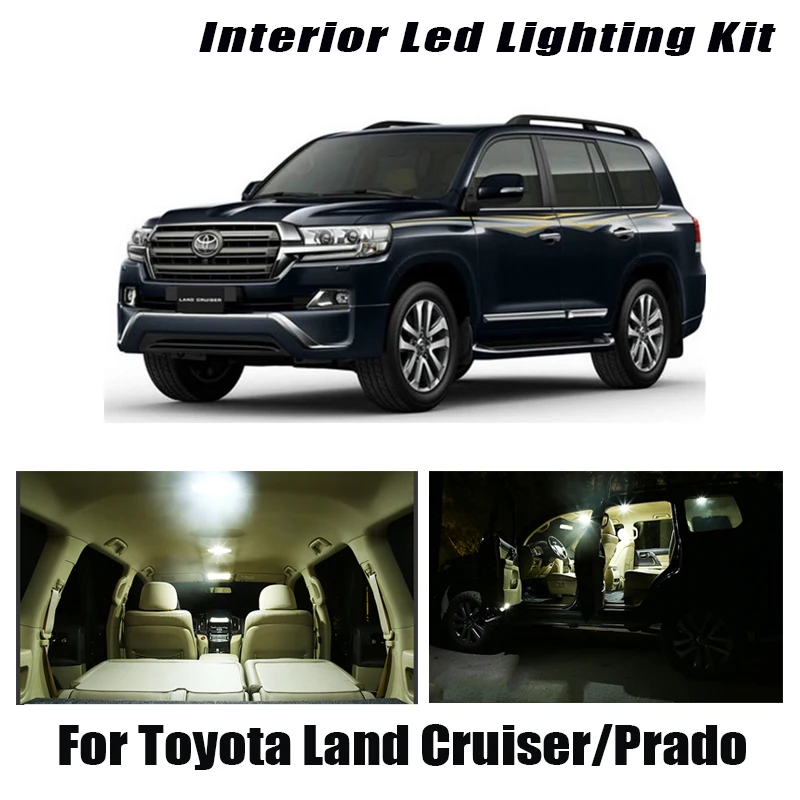Canbus Pre Toyota Land Cruiser 80 100 200 Prado 120 150 FJ Vozidla Interiérové LED Osvetlenia špz na Čítanie Súprava Osvetlenie Vozidla