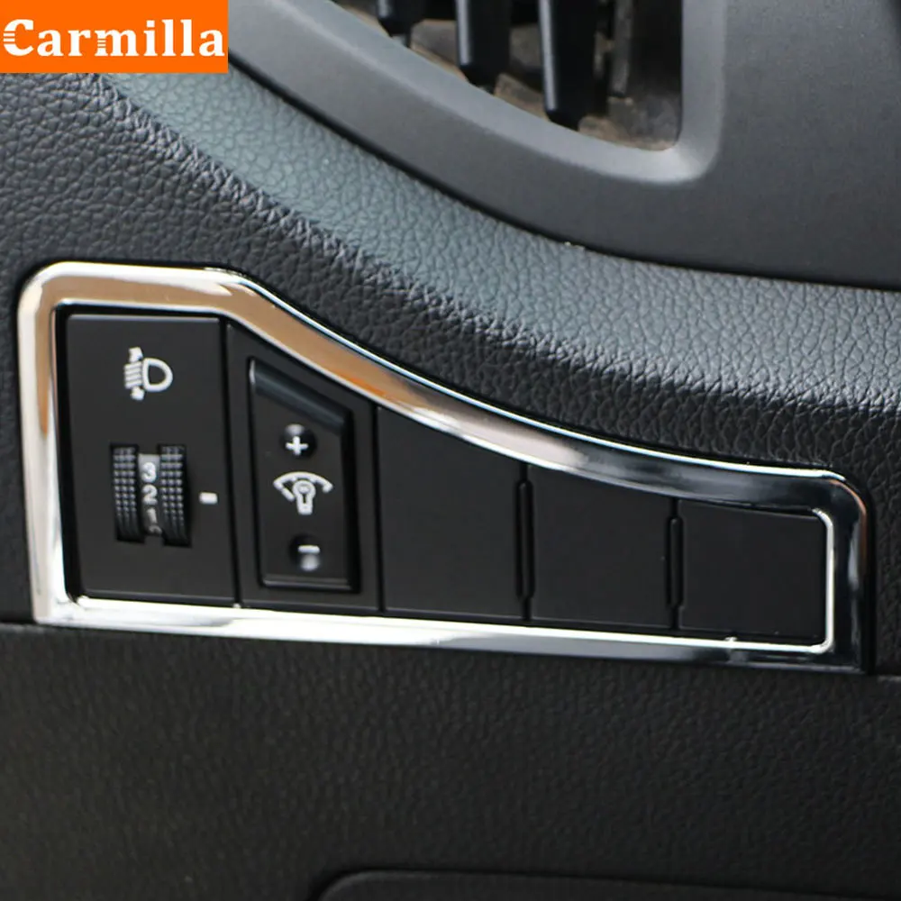 Carmilla ABS Chrome Auto Svetlometu Prepnúť Panel Kryt pre Kia Sportage 3 R 2011 2013 Hmlové Svetlá Tlačidlo Výbava Príslušenstvo