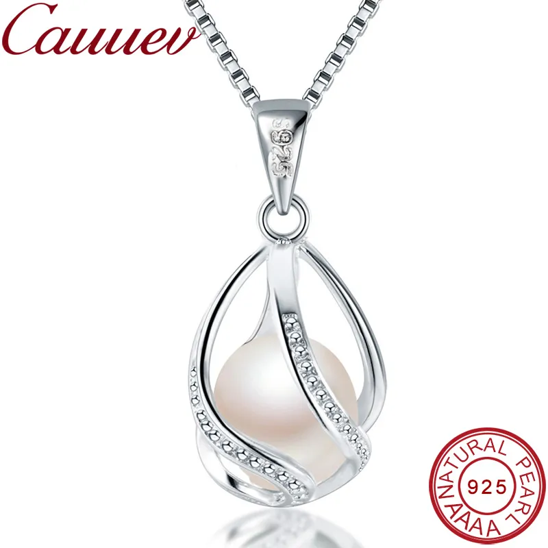 Cauuev originálne Prírodné sladkovodné Perly Šperky Hot Predaj 925 Sterling Silver Prívesok Náhrdelník darček Pre Ženy, Ženské Žid