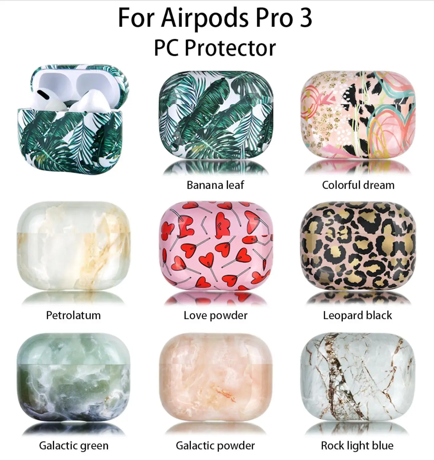 Chránič Prípadoch Pre Apple AirPods 3 sa Vzťahuje Mramoru Sen Leaf Leopard Luxusné Ťažké Tašky Pre Airpods 3. Generácie Slúchadlá Shell