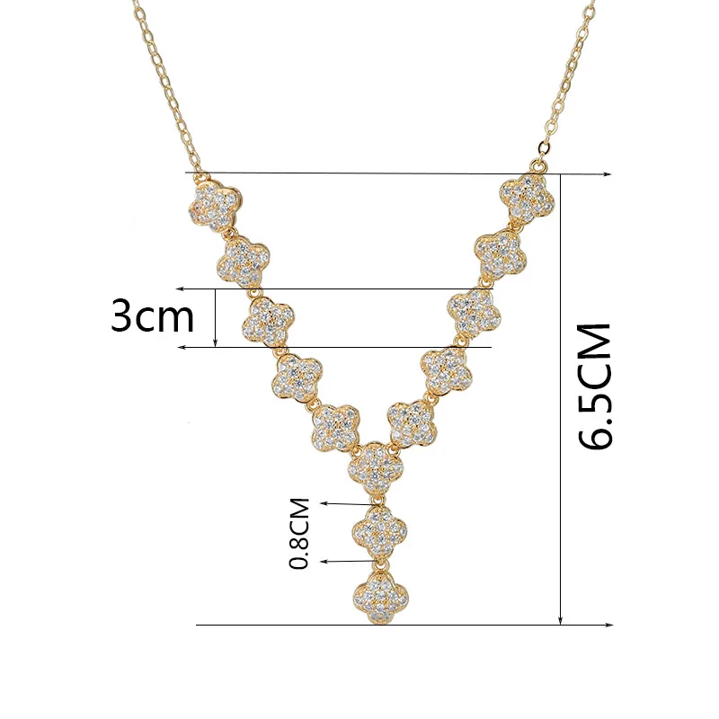 CIBO euramerican popularitu ďateliny vložkou zirkón náhrdelník medených šperkov náhrdelník reťazca clavicle
