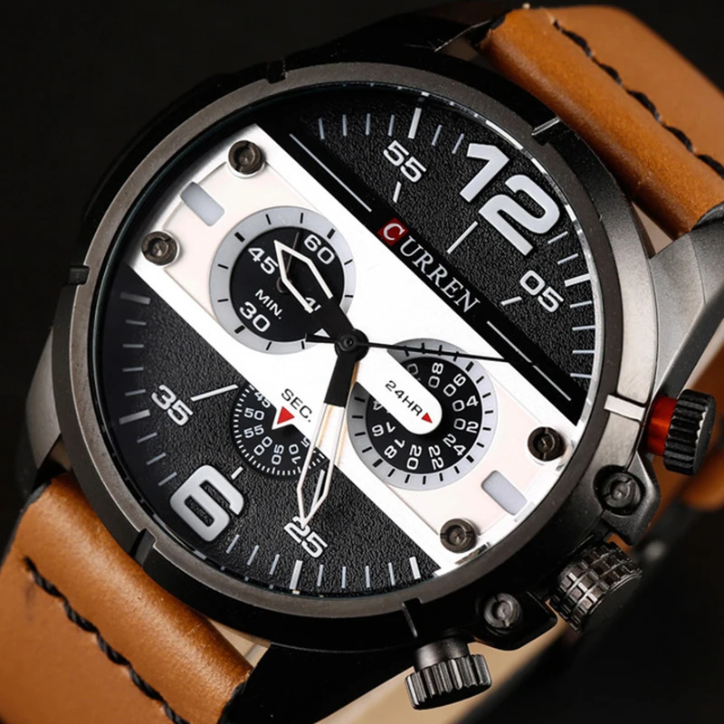 Curren 8259 Top Značky Creative Quartz hodinky mužov Luxusné Bežné quartz-sledovať Jednoduchý Módny Návrhár popruh hodiny mužskej Nové