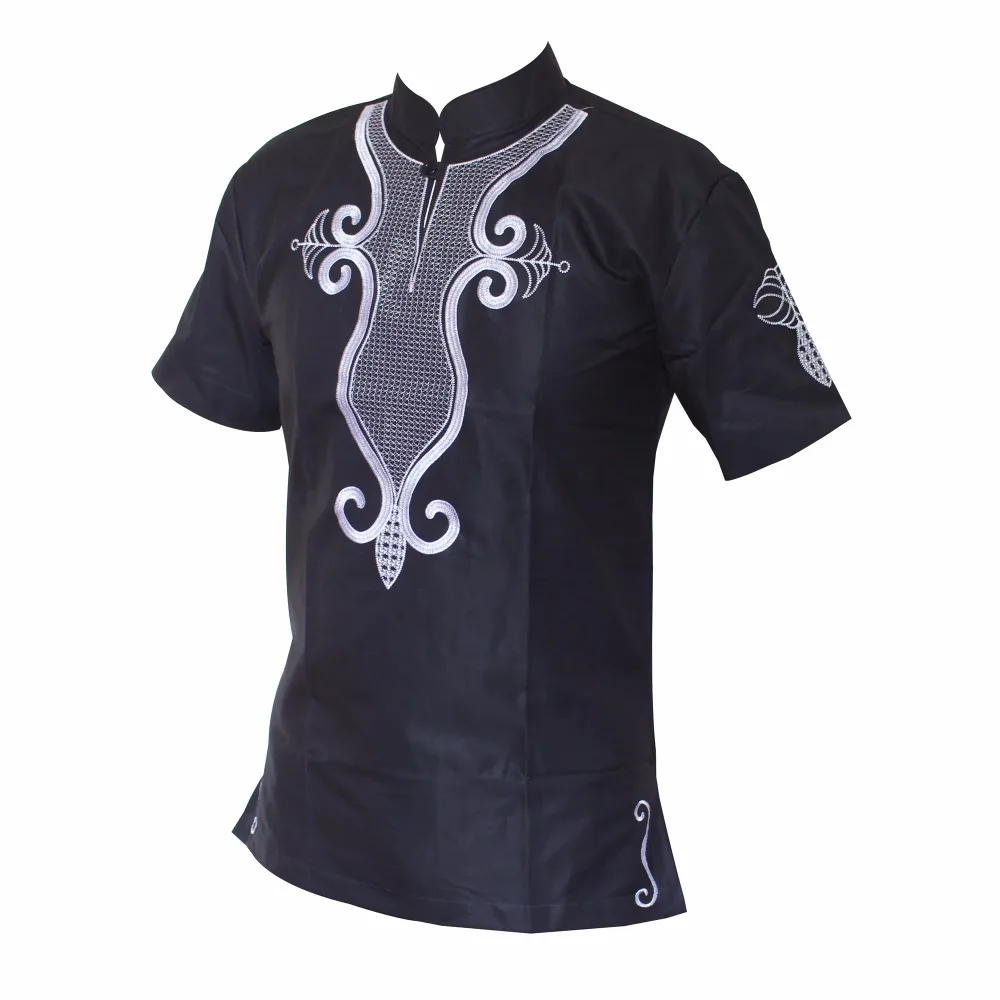 Dashikiage Cool Fashion Výšivky Muži/ženy Jedinečný Dizajn Príčinné T-shirt Cool Oblečenie, Topy 4 Farby Drop shiping