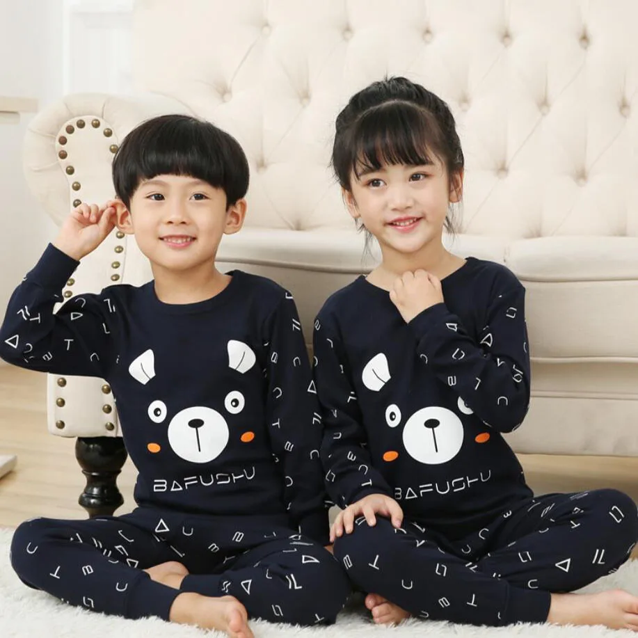 Deti pyžamá 0-13T baby chlapci, dievčatá bavlnené oblečenie sady deti cartoon sleepwear teenage noc nosenie pajamy chlapci dievčatá pajama