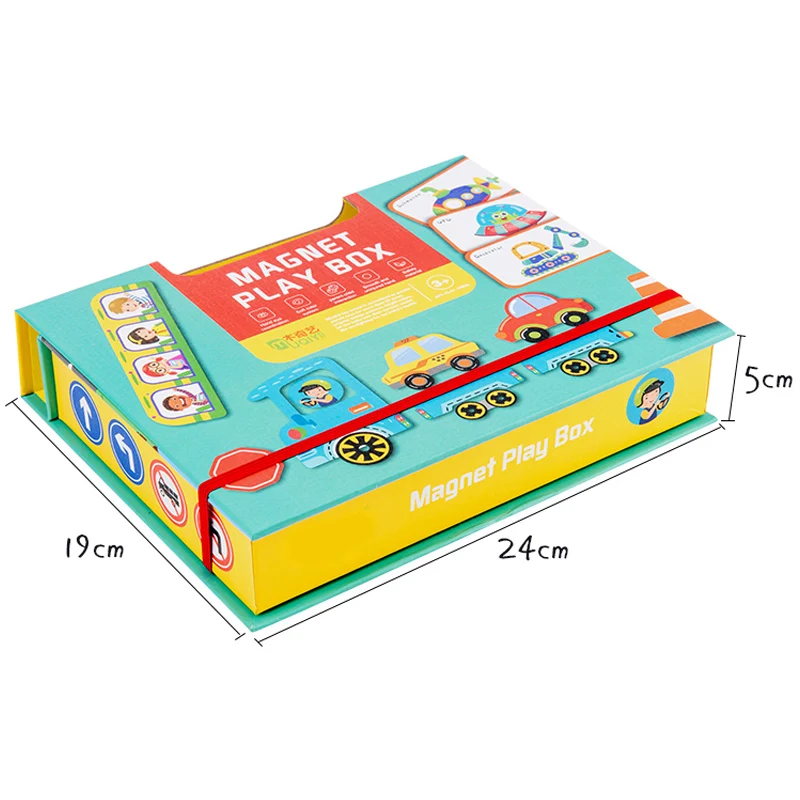 Detská Hračka Magnet Puzzle 3D Woode Skladačka Puzzle Dopravných Písmeno a Číslo Drevené Puzzle Skoro Vzdelávacie hračky pre Deti Darček