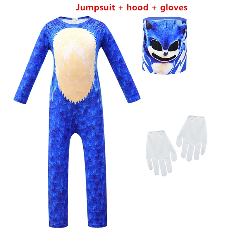 Detské Cosplay Sonic the Hedgehog Veľkonočné Jumpsuit Halloween Kostýmy chlapec Deti chlapec Kostýmy pre Deti Oblek