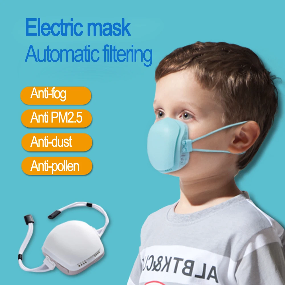 Dieťa PM 2.5 Anti Formaldehyd Dýchacích Fliters Vymeniteľné Elektrické Úst Maska Účinný čistiaci systém vzduchu nezávislý