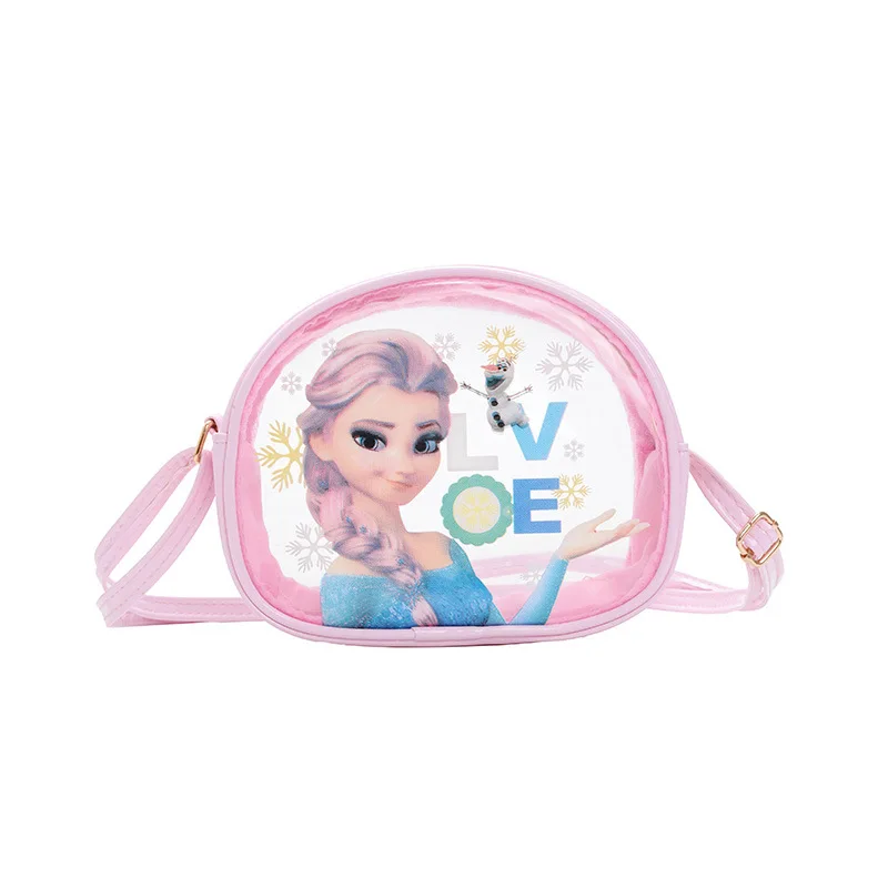 Disney deti Transparentný program messenger taška Mrazené Elsa taška cez rameno dievča kabelka nákupní taška dievča kabelka