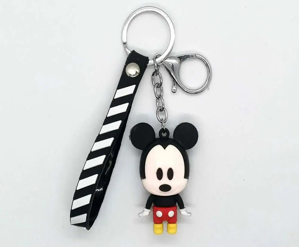 Disney Mickey Mouse Keychain Deti Kabelka Prívesok Cartoon Auto Malý Darček Prívesok Medvedík Minnie Steh Daisy Roztomilý Keychain