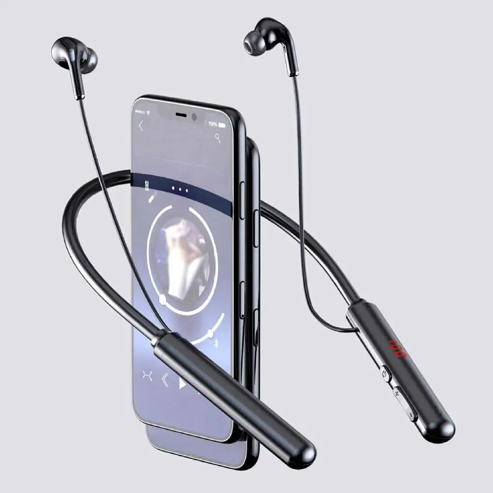 Dlhý Pohotovostný Stereo Bezdrôtový Neckband Bluetooth Slúchadlá Hudbu, Športové Slúchadlá Slúchadlá Slúchadlá