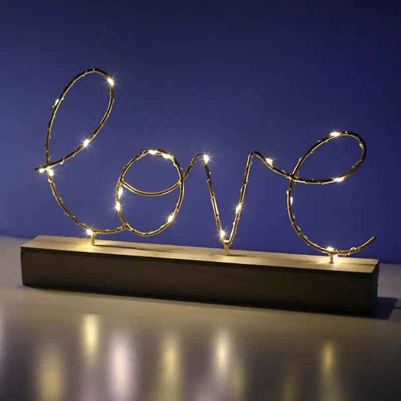 Domov Dekoračné Figúrky Ozdoby ľúbostné Listy LED Svetlo, Spálňa, Obývacia Izba Dekor Tvorivé Valentína, k Narodeninám