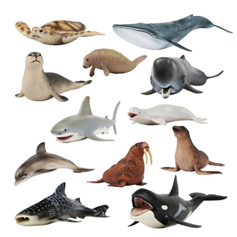 Domáce dekorácie príslušenstvo Simulácia Malý Žralok miniatúrne Ozdoby obrázok Animal Model Manatee Dolphin Figúrka domova