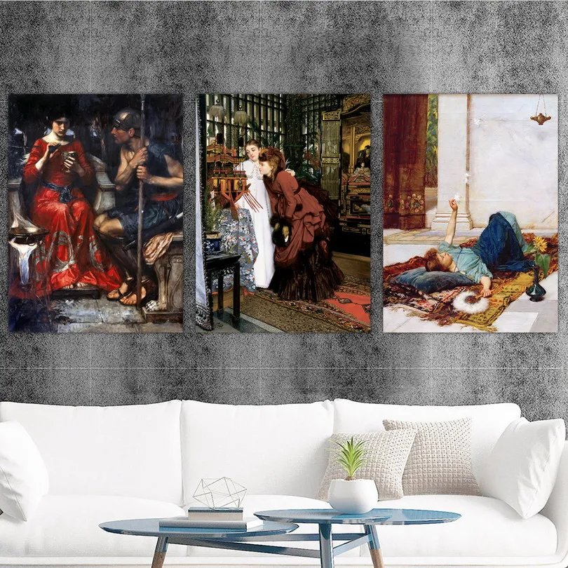 Domáce Dekorácie Vytlačiť Plátno Umeleckých Obrazov Na Stenu Plagát Plátno Potlače Obrazy British William Waterhouse 3
