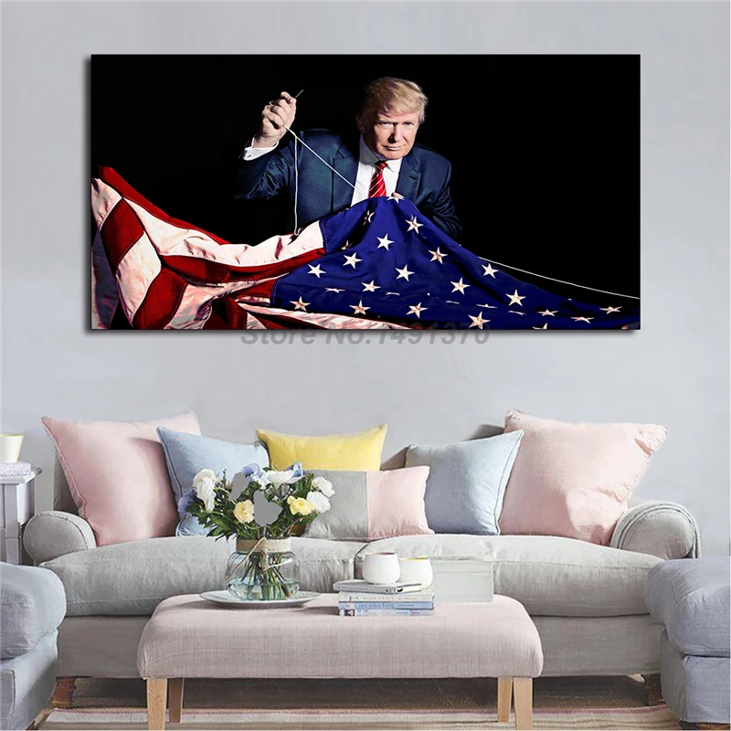 Donald Trump Plagát Americkej Vlajky 2020 USA Prezident Obrazy Na Plátne Moderného Umenia Dekoratívne Nástenné Obrazy Domáce Dekorácie
