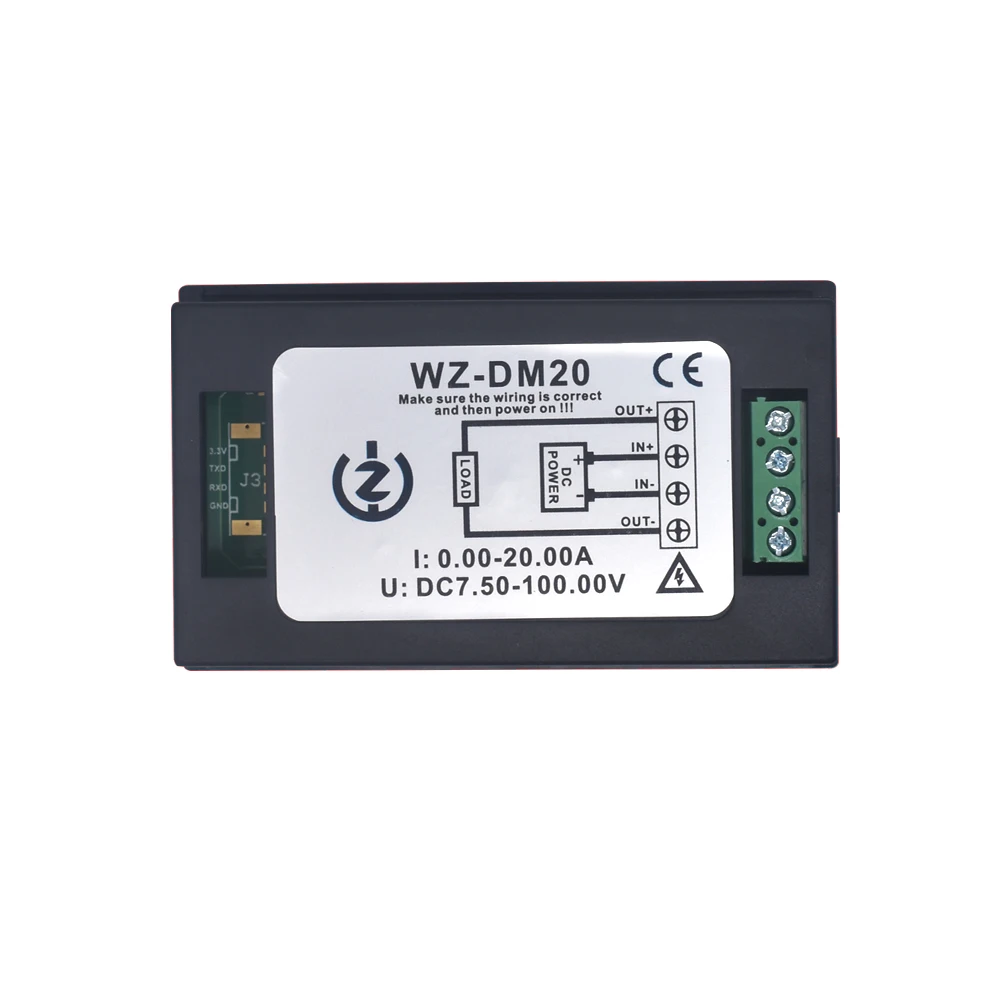 Doprava zadarmo DC Voltmeter Ammeter Power Energy Digitálne Napätie Prúd Meter LCD displej 4 palcový DC 7.5-100V 20A 50A 100A s Posuvnými