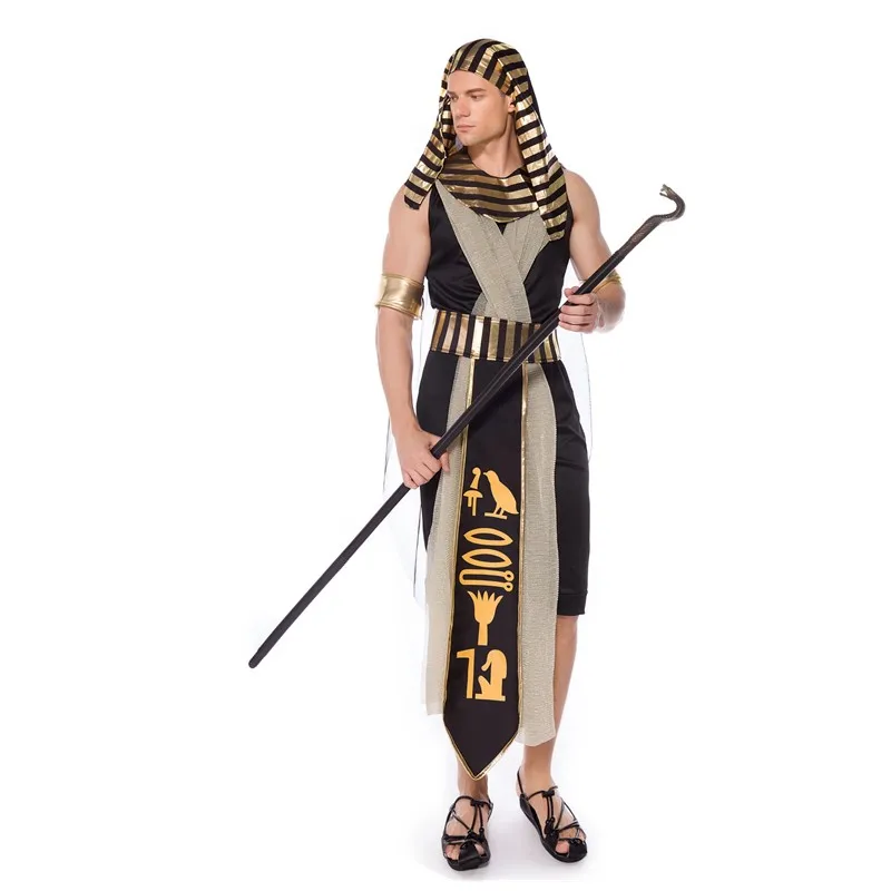 Dospelých Starovekého Egypta Egyptský Faraón Kráľ Panovníčka Kleopatra, Kráľovná Kostým Halloween Party Stredoveké Páry Cosplay Šaty