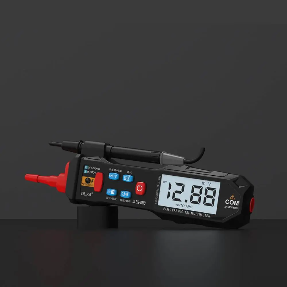 DUKA LCD Digitálny Multimeter Pero DLBS-600 Zvuk, Svetlo Obrazovky Alarm Non-kontakt Detekcie Tester Meter Vysokú Presnosť Multimeter