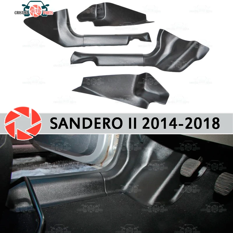 Dvere parapetné výbava koberec pre Renault Sandero - vnútorné parapetné krok doska výbava ochrana koberec príslušenstvo auto styling dekorácie