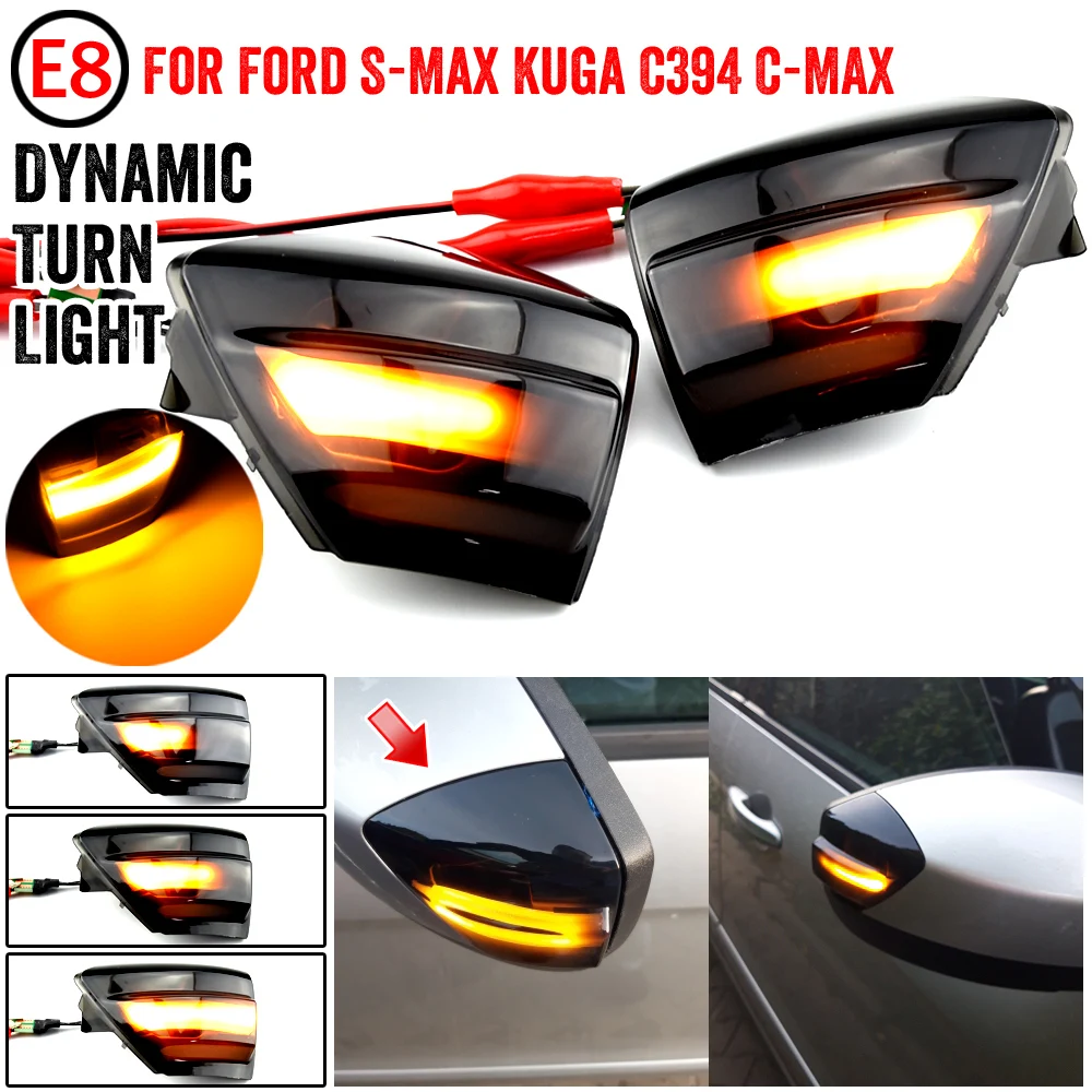 Dynamické Zase Signálneho Svetla Auto Spätné Zrkadlo LED Indikátor Blinker Na FORD Focus 2 MK2 2004 - 2008 C-MAX