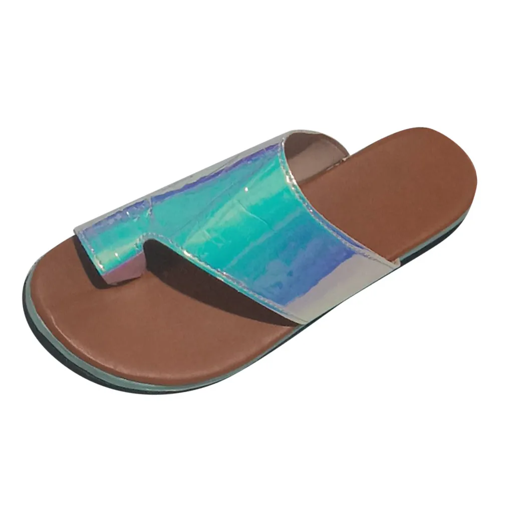 Dámske Módne Bytov Fluorescenčné Farby Otvorené Prst Pláži Obuvi Roman Papuče Sandál