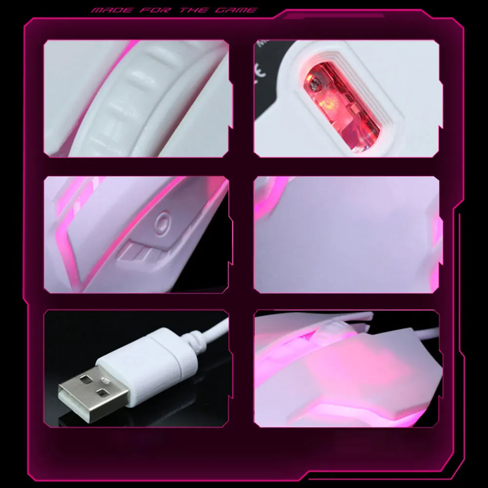 Ergonomické Káblové pripojenie Hernej Myši 7 Farieb LED 2000 DPI USB Počítačová Myš Hráč Myší Tichý Mause S Podsvietením Pre PC, Notebook