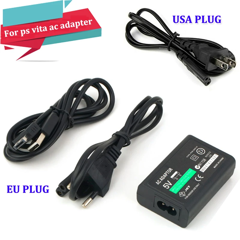 EÚ, USA, UK, Konektor Pre Sony pre PS Vita PSV Napájací Adaptér Dodanie Previesť Nabíjačka + USB Kábel