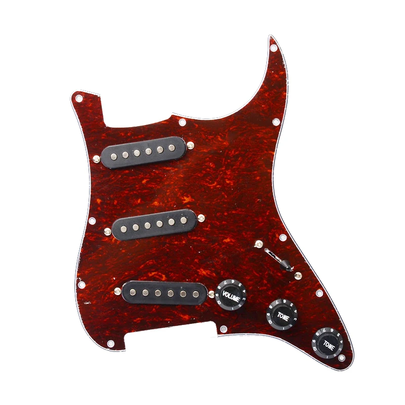 Farba Multi Pickguard Elektrická Gitara Pickguard a Black SSS Naložené Prewired scratchplate Montáž