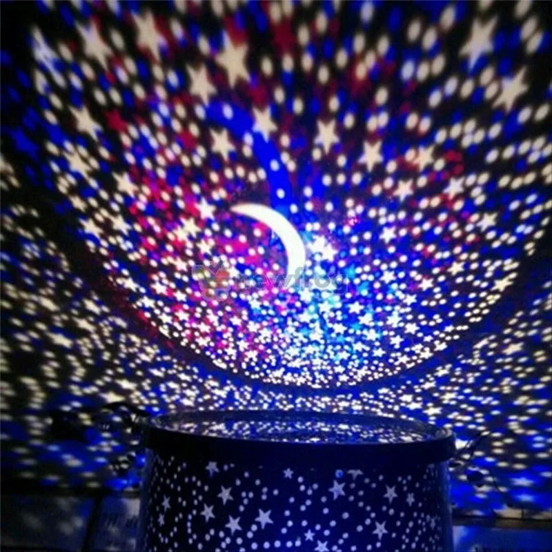 Farebné LED USB Projekčnej Lampy LED Nočné Svetlo Projektora, Hviezdna Obloha, Hviezdy, Mesiac Master Deti detský Baby Spánku Romantické