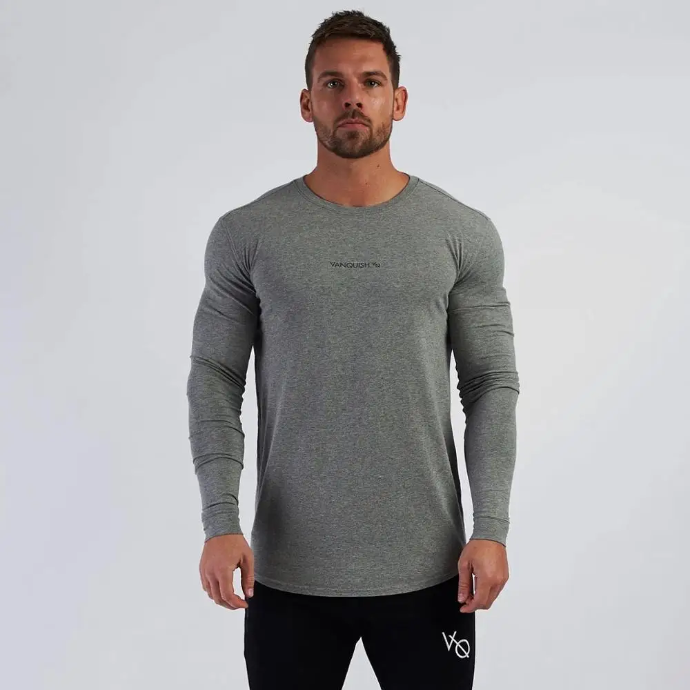 Fitness Long-Sleeve T-Shirt Značky Street Nosiť Bežné Športové Dlhé Rukávy Muž Vonkajšie Beh Cvičenie, Fitness Klesnutie Tričko