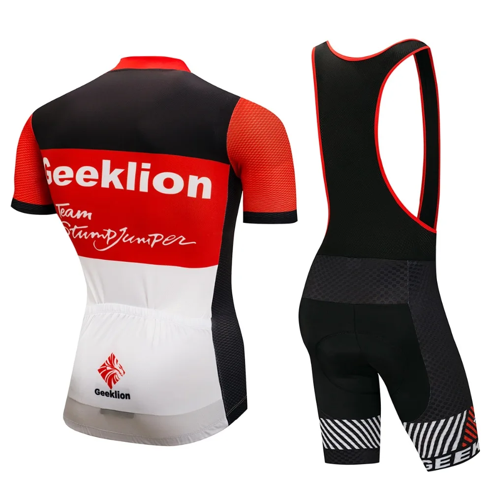 Geeklion Ciclismo 2018 Cyklistické Nastaviť Pro Team Tréning Cyklistika Dres a nohavice s Náprsenkou Šortky Požičovňa Nosenie Maillot Ropa Ciclismo