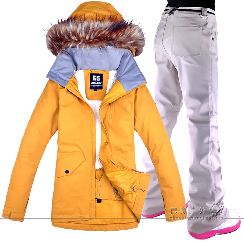 GSOU SNEHU dámske Lyžiarske Oblek Snowboard Sako + Nohavice Nepremokavé Vetru Oblečenie pre Ženy Zimné Oblečenie doprava Zadarmo