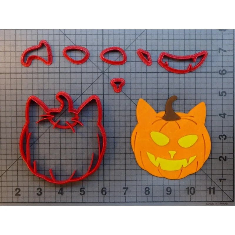 Halloween cake zdobenie nástroje Jack O Lantern mačka tvaru tekvica mačka fondant rezačky cupcake súbory cookie cutter 3D tlačené