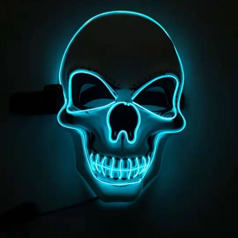 Halloween LED Maska Vymazať Masky Voľbách Mascara Kostým EL DJ Party Svetla Do Masky Svietiť V Tme Multi Vybrať Masker Purge