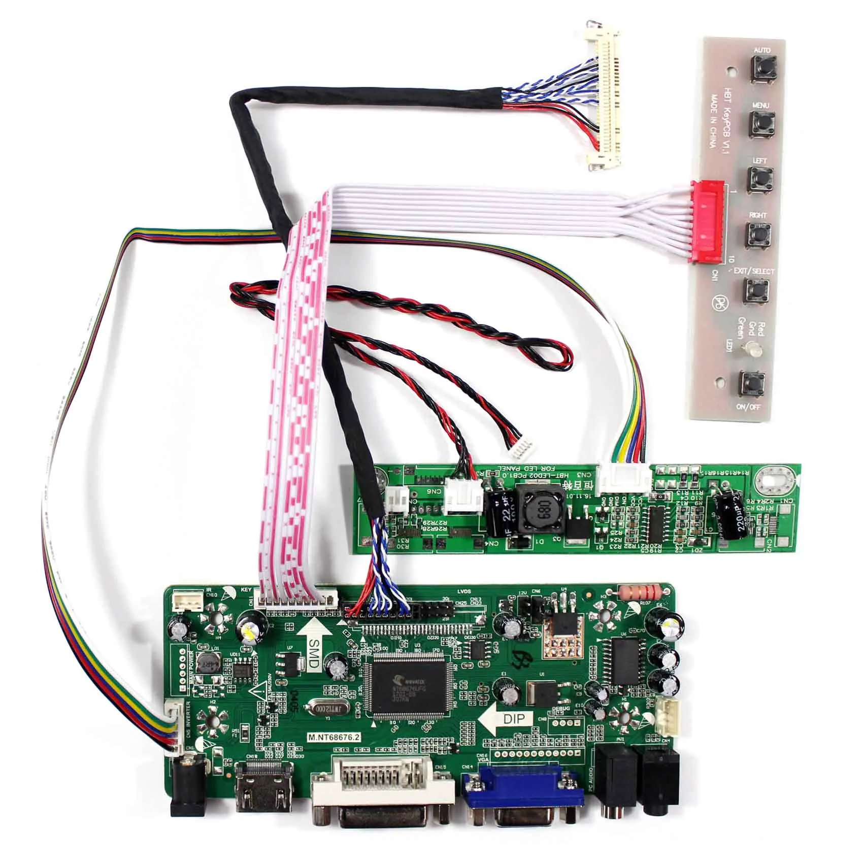 HD MI VGA DVI Audio LCD Radič Rada Pre mnoho typov LCD Panel a DIY LCD Monitor(Musí Poskytnúť typ modelu pri objednávke )