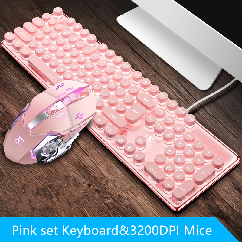 Herné klávesnicu a Myš Drôtová klávesnica s podsvietením klávesnice Hráč auta 3200Dpi Tichý Hernej Myši Nastaviť Pre PC, Notebook
