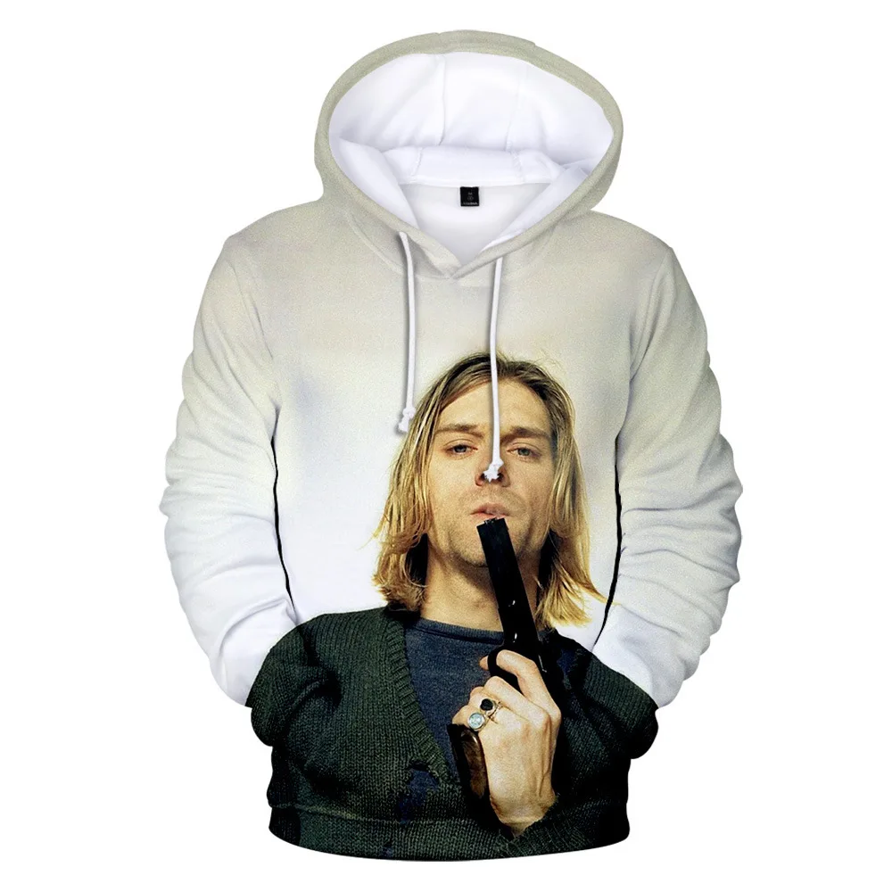 Hip Hop Kurt Cobain Hoodie Mužov 3D tie Dye Tlač Bluzy Pre Par Sudaderas Invierno Hombre Plus Veľkosť okolo Krku, Mikiny 4XL