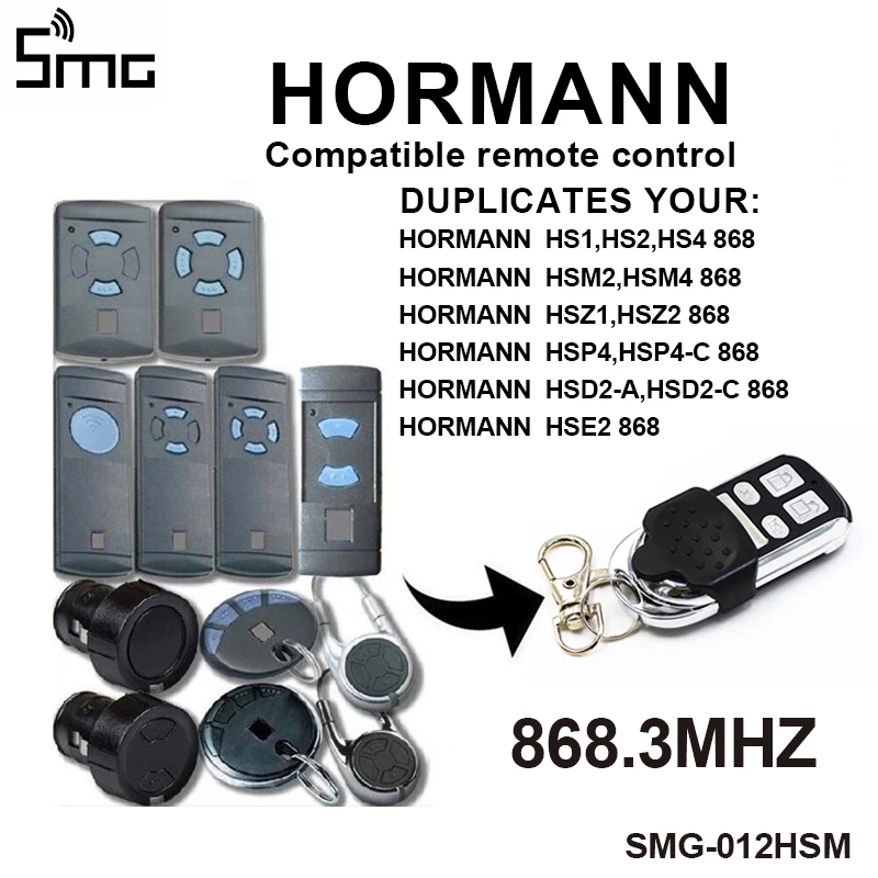 HORMANN 868 HSM2 HSM4 HSE2 HSE4 HS2 HS4 40.685 mhz hormann diaľkové ovládanie pre garáže