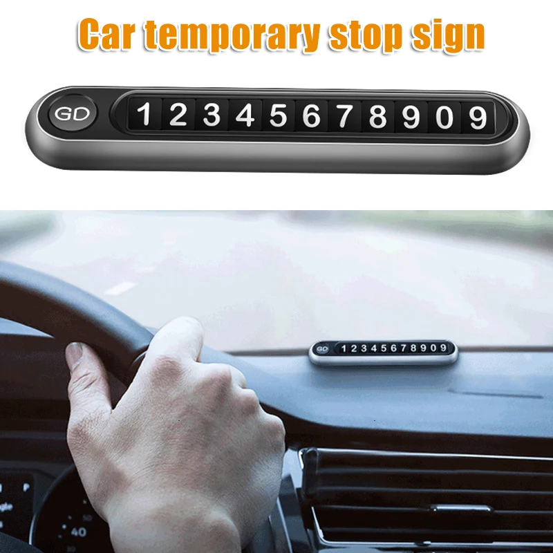 Horúce Auto Dočasné Parkovacie Karty, Číslo Mobilného Telefónu Doska Zliatiny Svetelný pre Vozidla Auto Styling