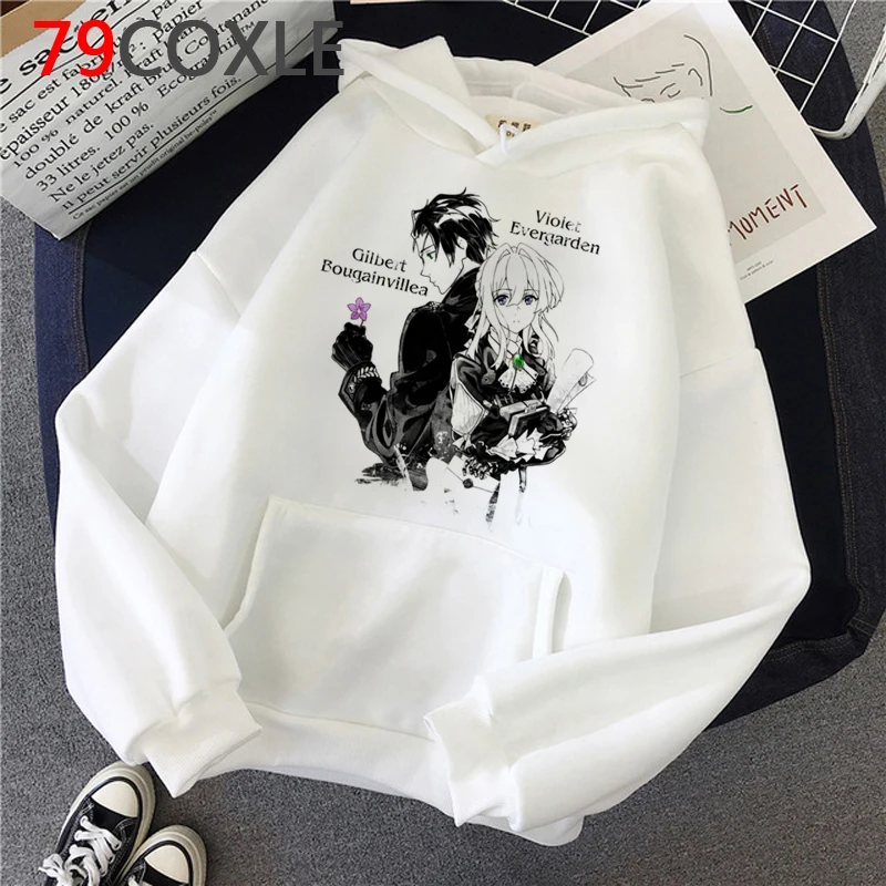 Horúce Japonské Anime Fialová Evergarden Hoodies Ženy Kawaii Cartoon Harajuku Streetwear Unisex Saiki K Grafické Mikiny Žena