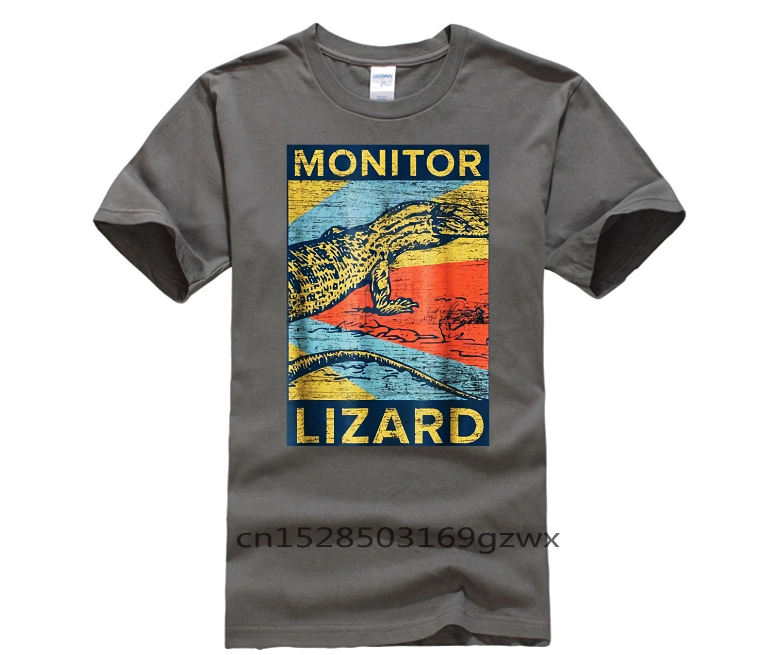 Horúce mužov zábava bežné print T shirt Oblečenie Monitor Lizard 1249 Úžasné Krátky Rukáv Jedinečný Bežné Tees pánske Tričko