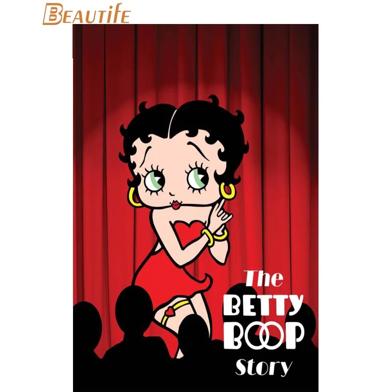 Horúce Vlastné Betty Boop Umelecké Plátno Plagát Plátno Plagát Kreslený Obrázok Pre Obývacia Izba Dekor najlepší darček, aký Viac Veľkosť