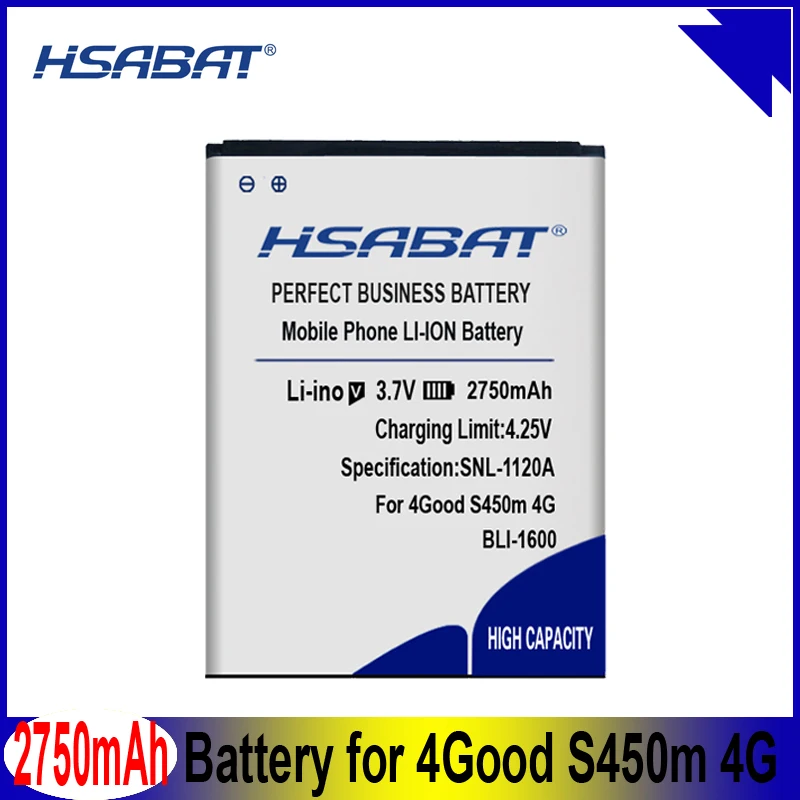 HSABAT BLI-1600 2750mAh Batérie pre 4Good S450m 4G Batérie