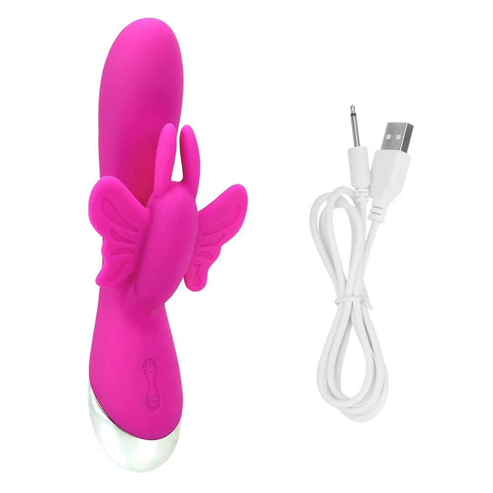 IKOKY 10 Rýchlosť Motýľ Dildo Vibrátor Sex Shop Sexuálne Hračky pre Ženy Stimulátor Klitorisu AV Stick Palička