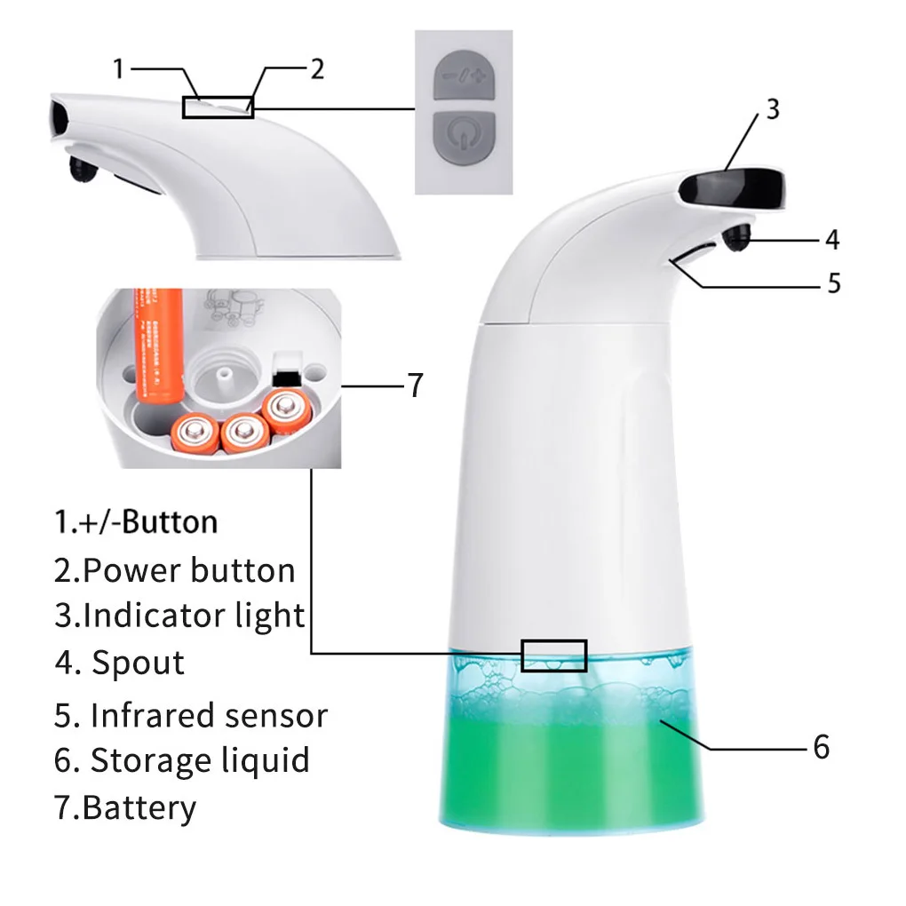 Infračervený Senzor Mydlo Dispener Nepremokavé Automatické Touchless Mydla Infračervený Senzor Peny Zásobník pre Hotel Kúpeľňa